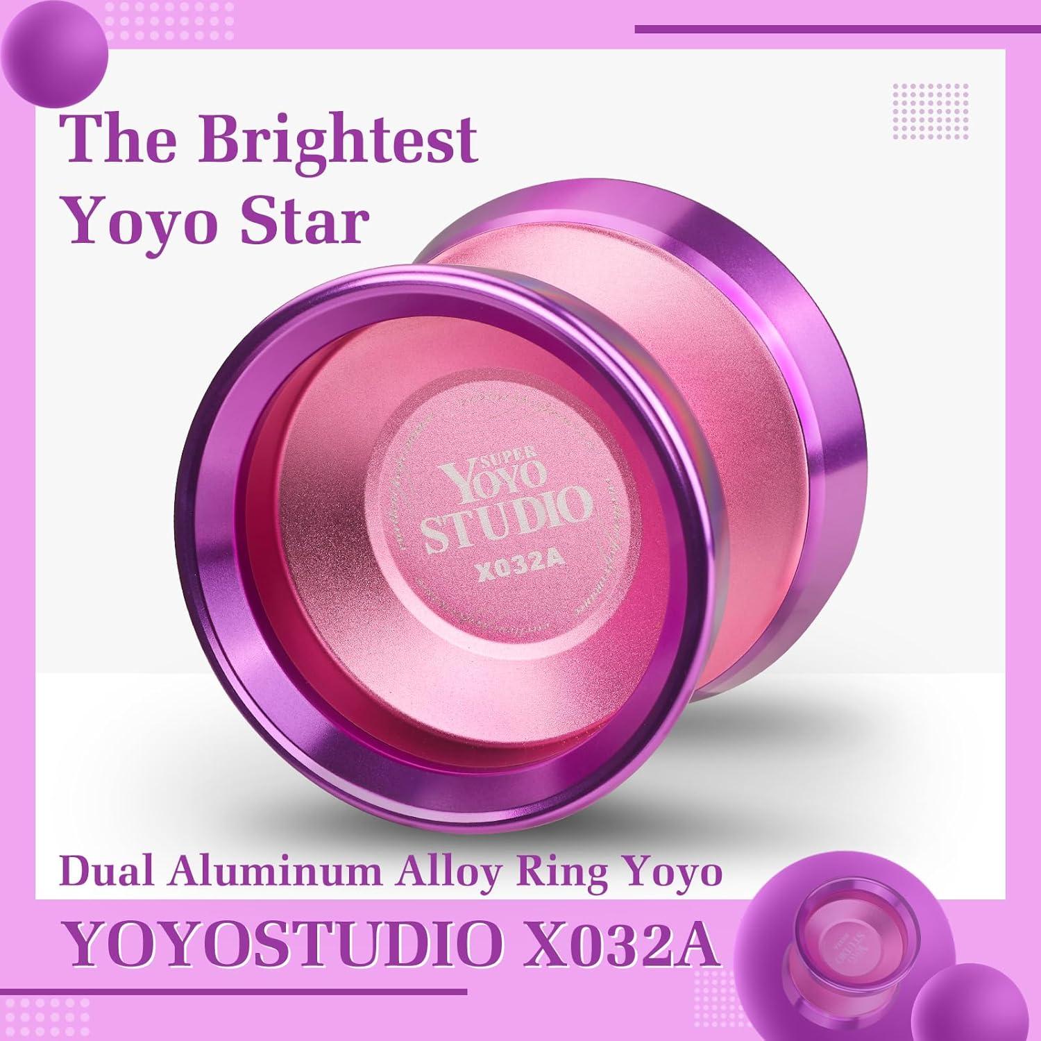 Yoyo Profesional YOYOSTUDIO Rosa con Anillos de Aluminio