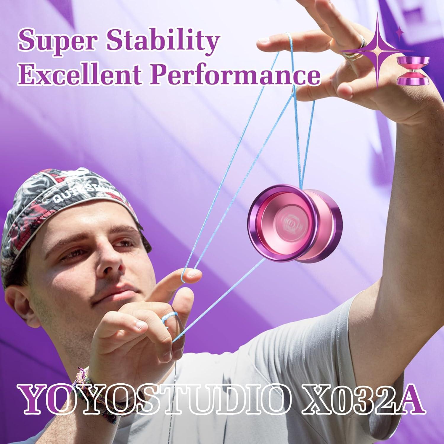 Yoyo Profesional YOYOSTUDIO Rosa con Anillos de Aluminio