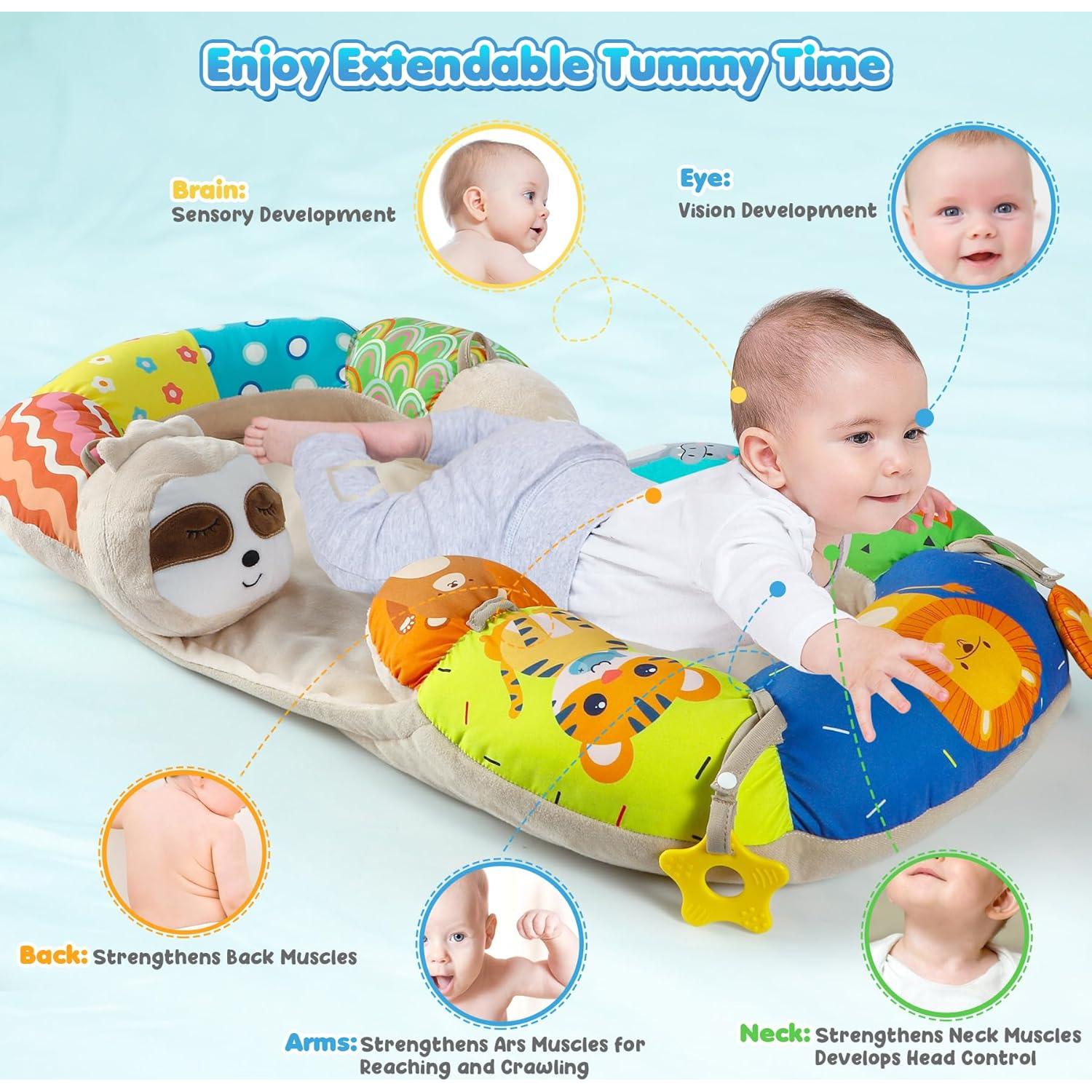 Alfombra 4 en 1 URMYWO para Bebés - Soporte Boca Abajo y Sentado