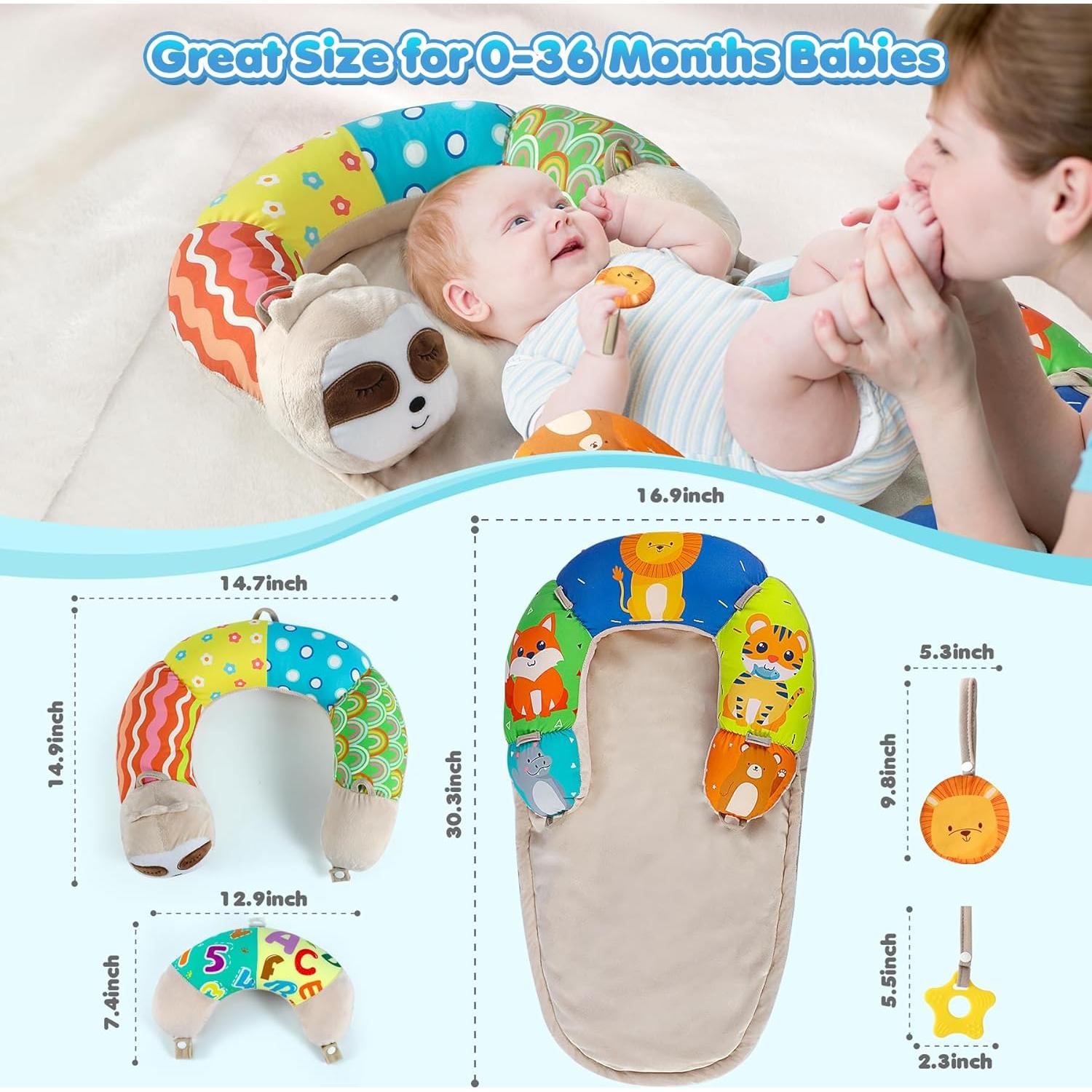 Alfombra 4 en 1 URMYWO para Bebés - Soporte Boca Abajo y Sentado