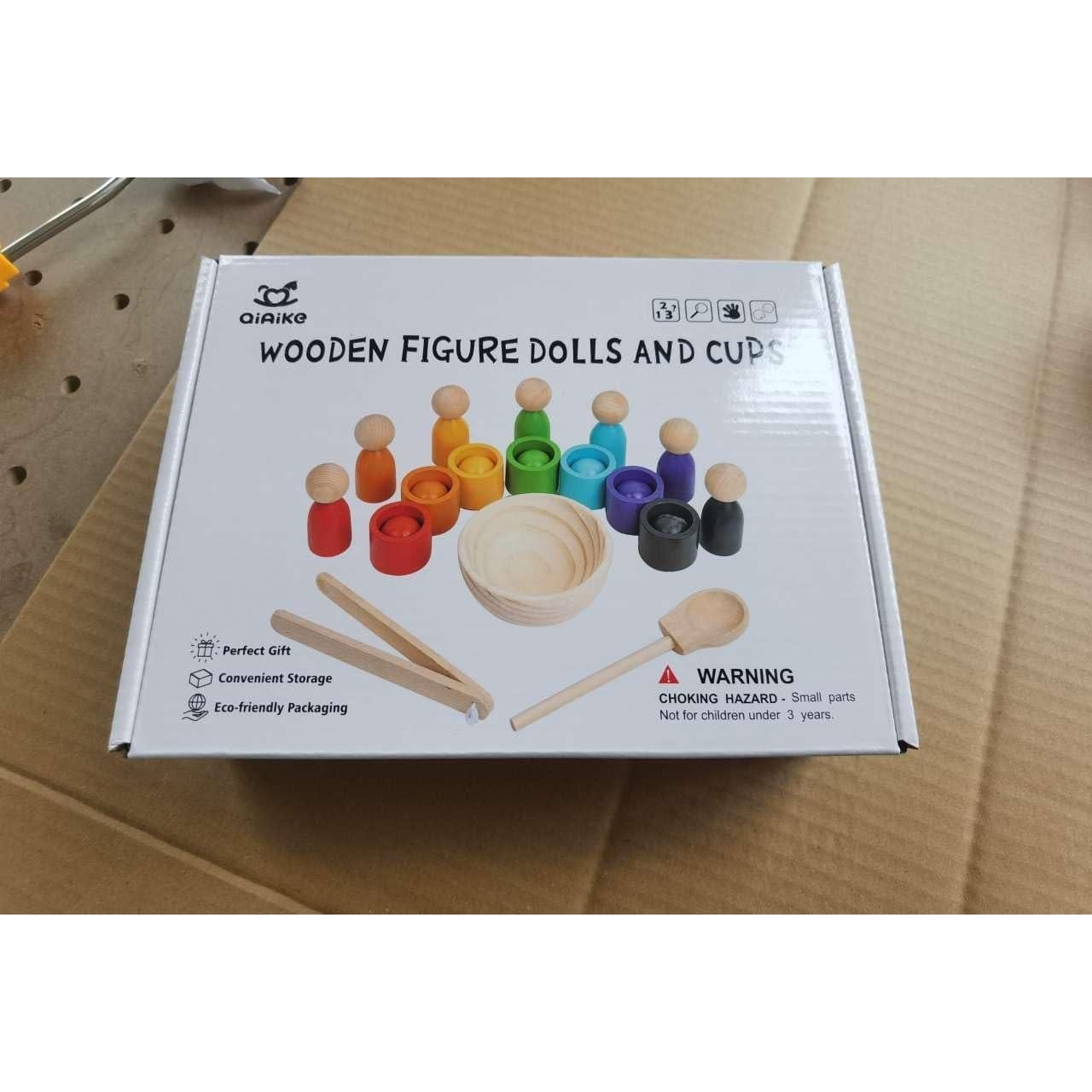 Juguete Montessori Clasificador de Colores Woodenfun 7 Pelotas