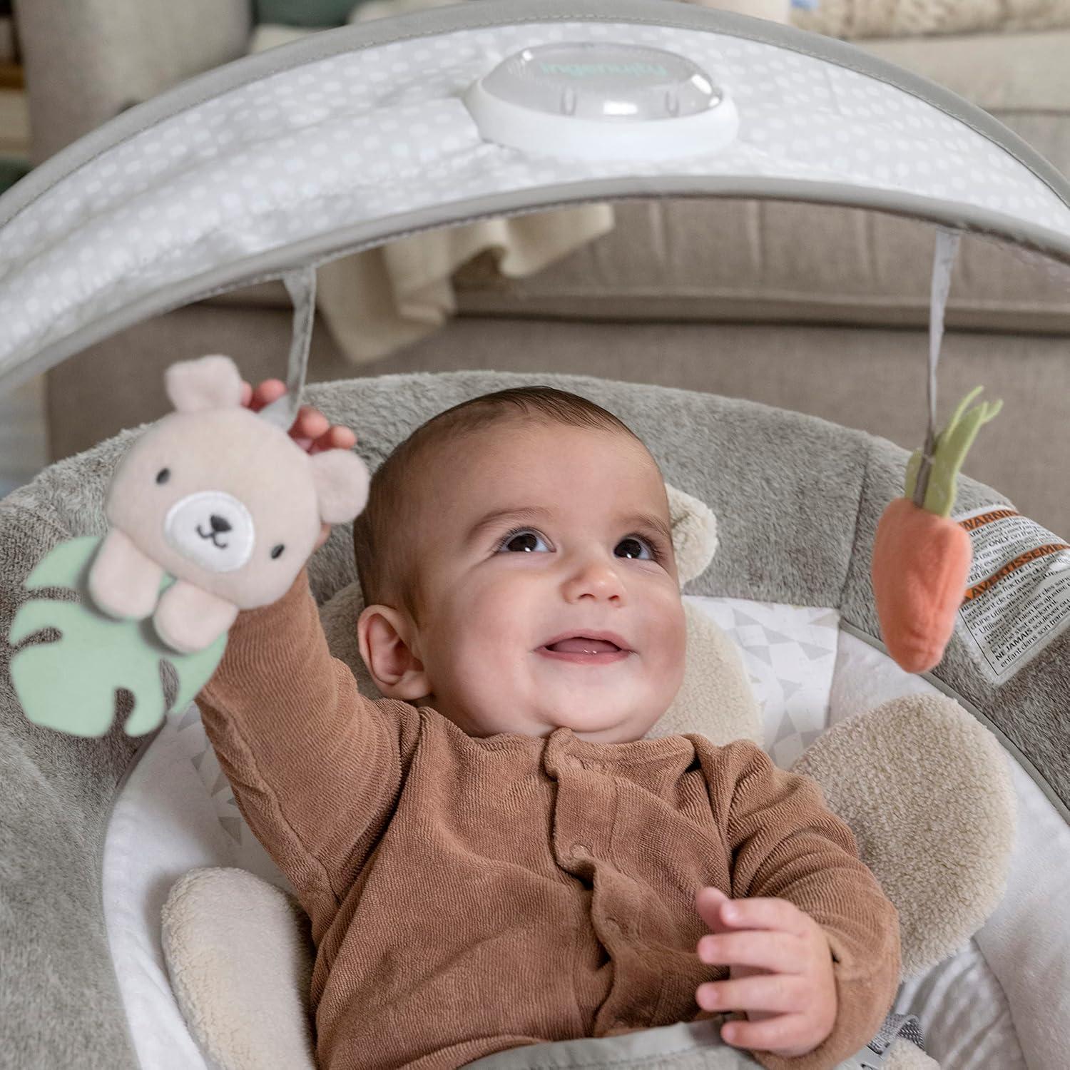 Asiento de Rebote Ingenuity InLighten Nate para Bebés 0-6 Meses
