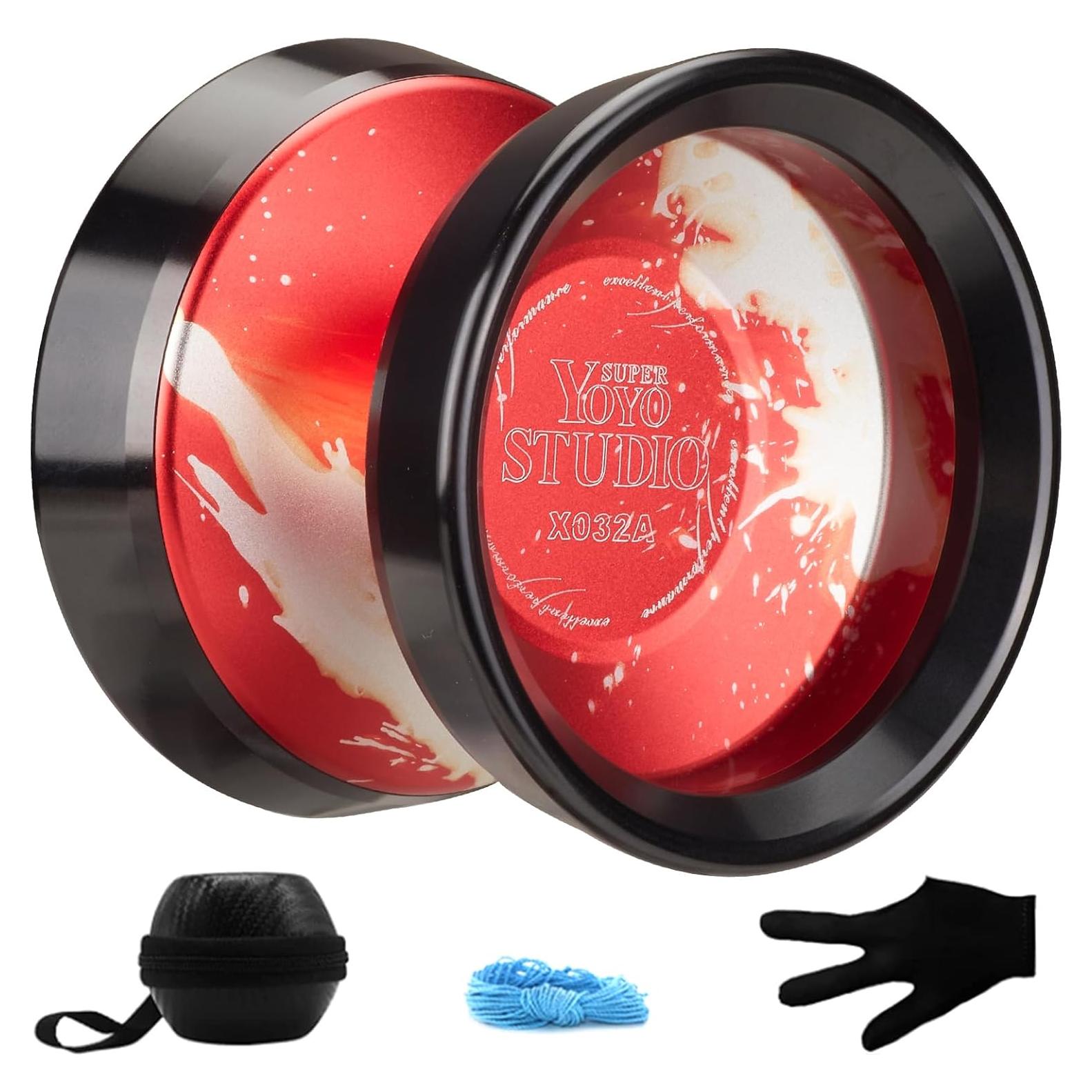 Yoyo Profesional YOYOSTUDIO X032A Rojo y Plata con Cuerdas