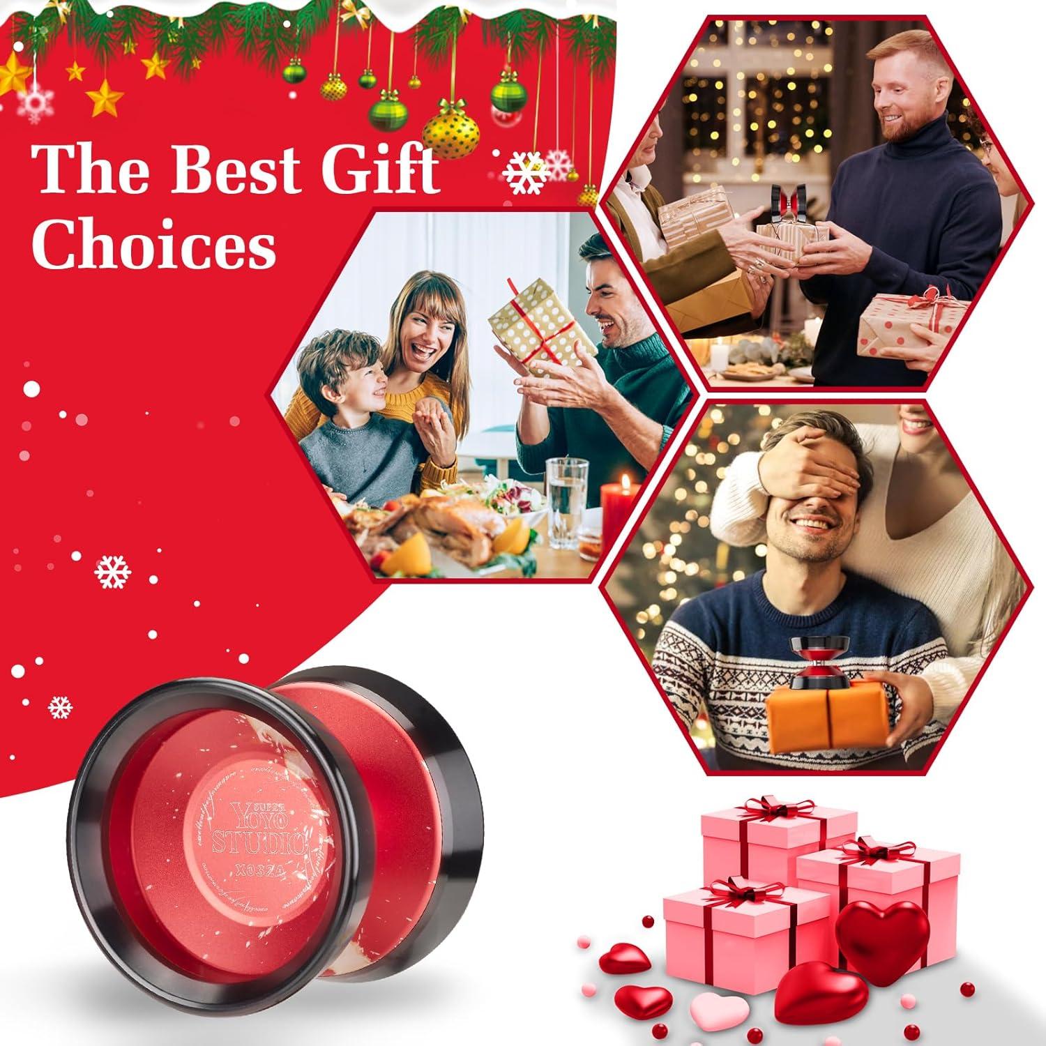 Yoyo Profesional YOYOSTUDIO X032A Rojo y Plata con Cuerdas