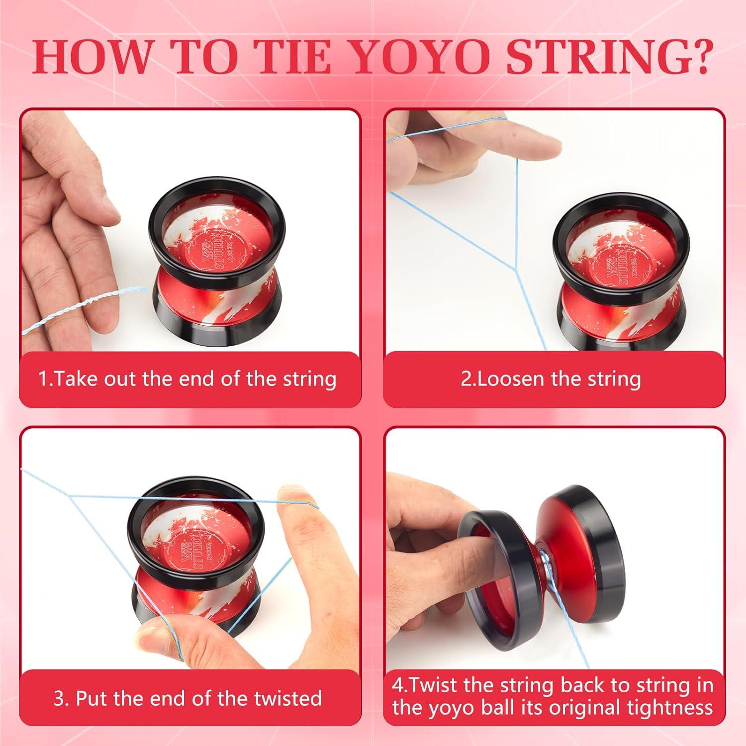 Yoyo Profesional YOYOSTUDIO X032A Rojo y Plata con Cuerdas