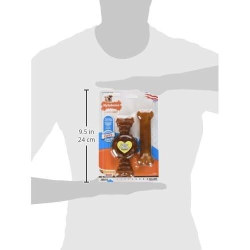 Juguete de Masticar Nylabone para Cachorros - Sabor Pollo - Paquete de 2