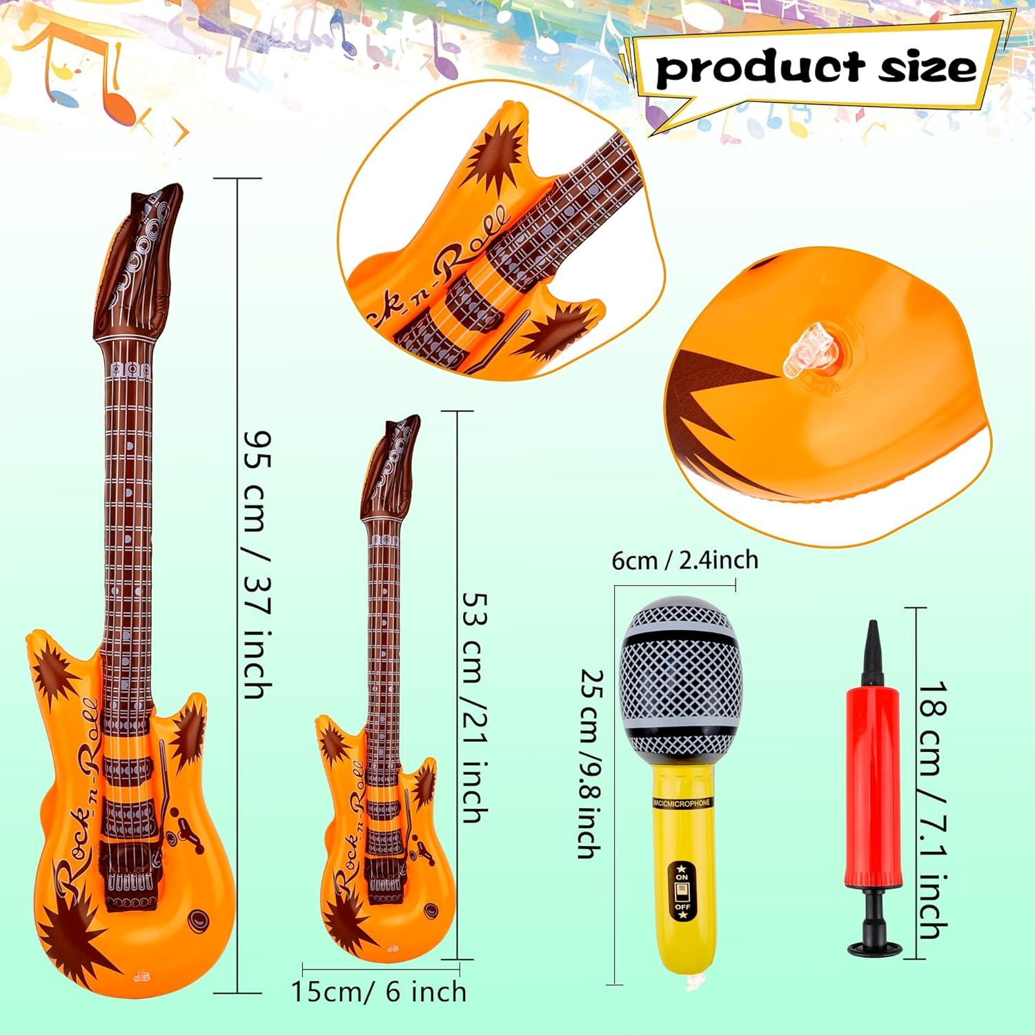 Paquete de Juguetes Inflables Rock Star 38 Piezas con Bombas