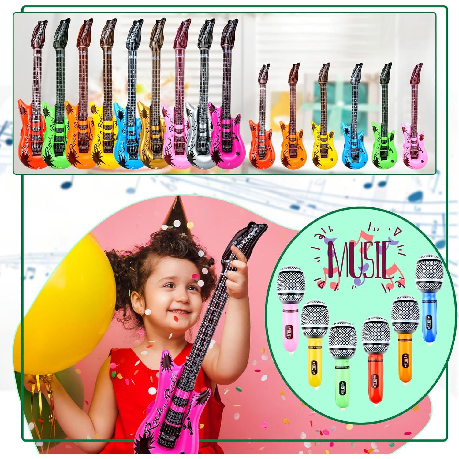 Paquete de Juguetes Inflables Rock Star 38 Piezas con Bombas