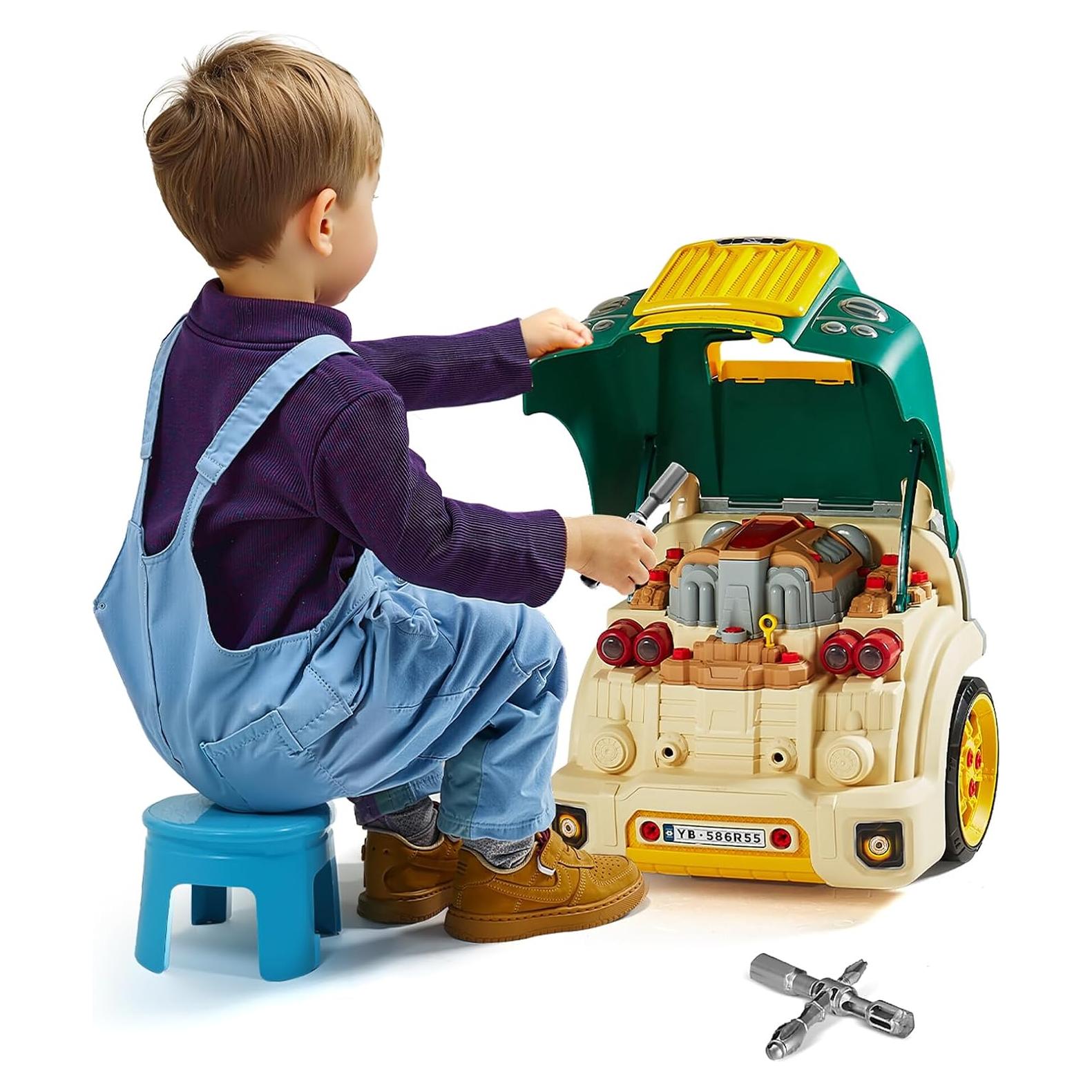 Juguete Mecánico VEVOR 60 Piezas Motor Verde para Niños 3+