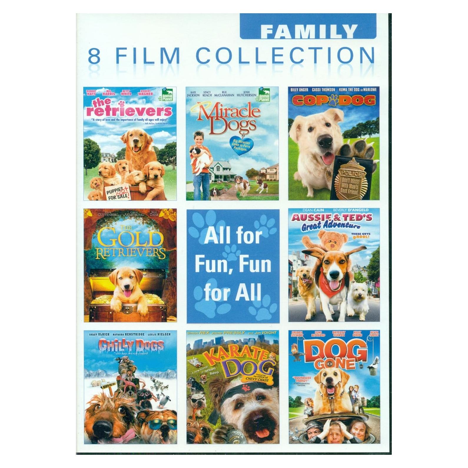 Colección de 8 películas en DVD: Perros y aventuras