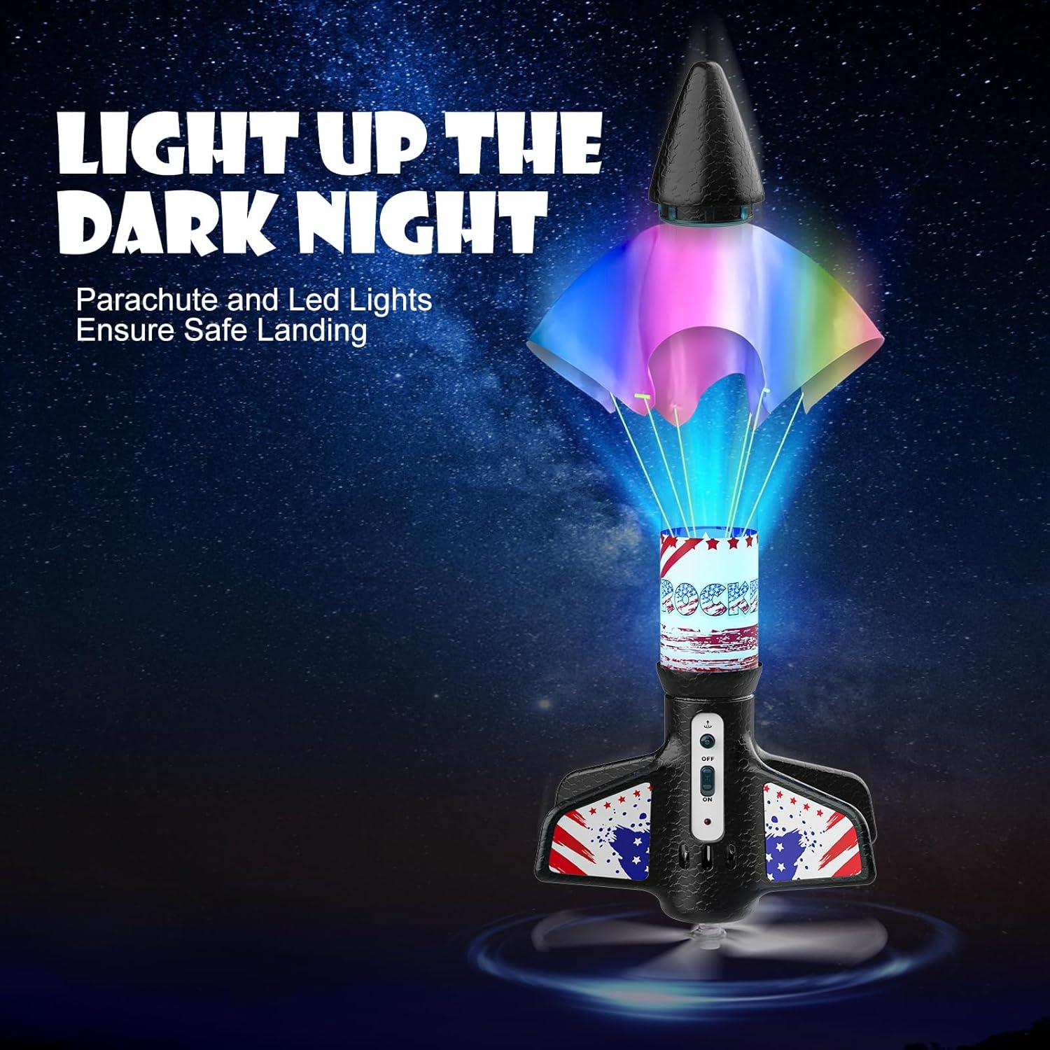 Lanzador de Cohetes Mafbeanl NO.2231A, Juguete Recargable 61m