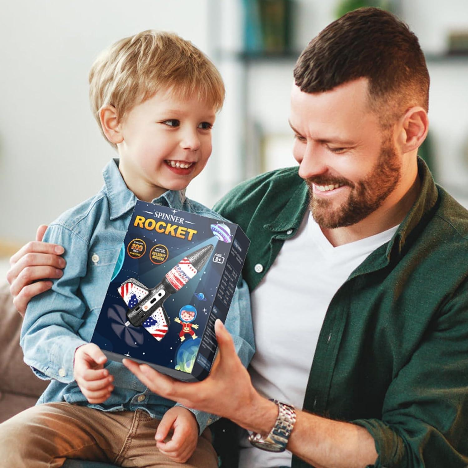 Lanzador de Cohetes Mafbeanl NO.2231A, Juguete Recargable 61m