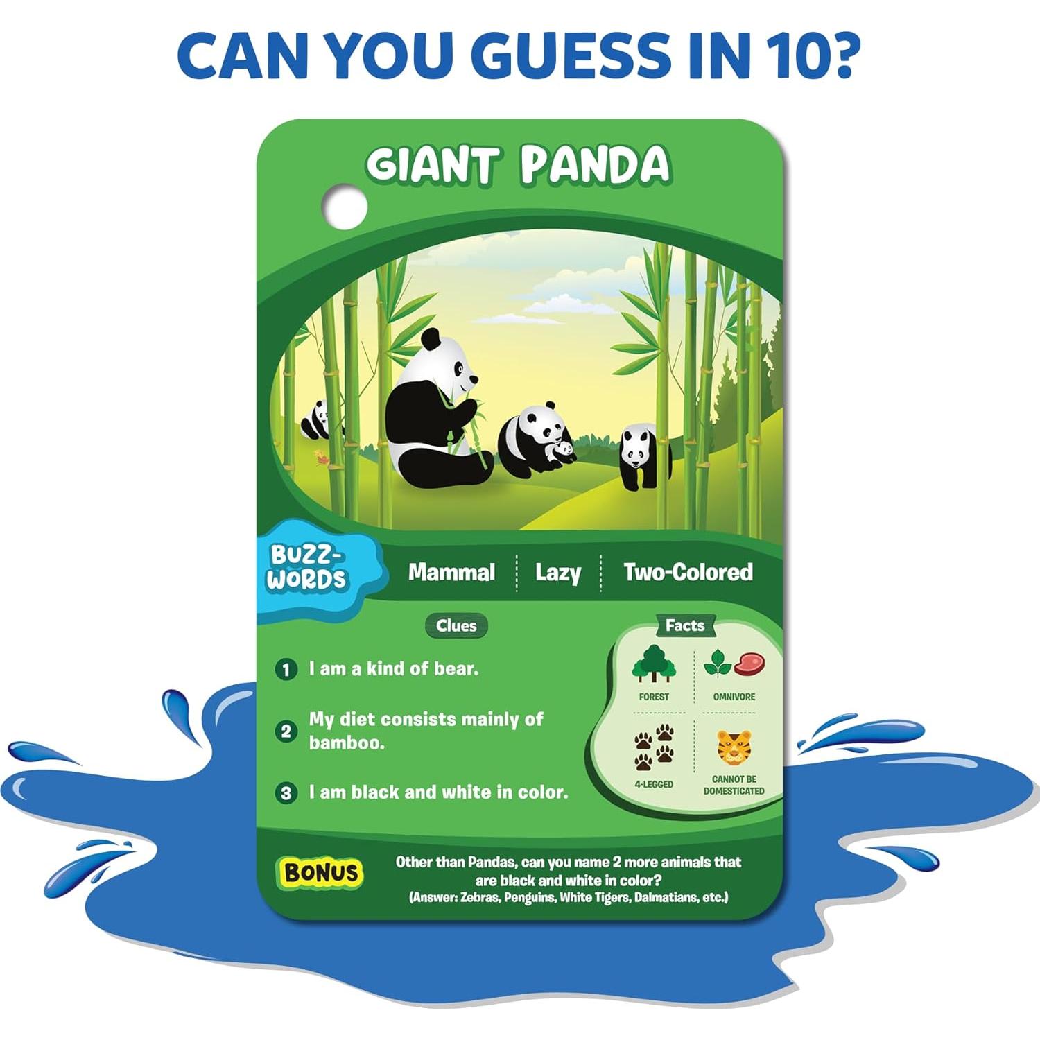 Juego de Cartas Skillmatics Adivina en 10 Splash Impermeable