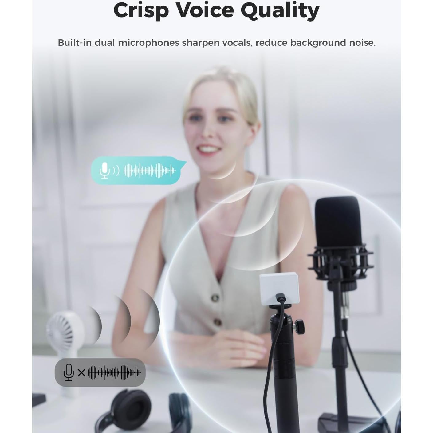 Cámara Web OBSBOT Meet 2 4K AI con micrófono dual