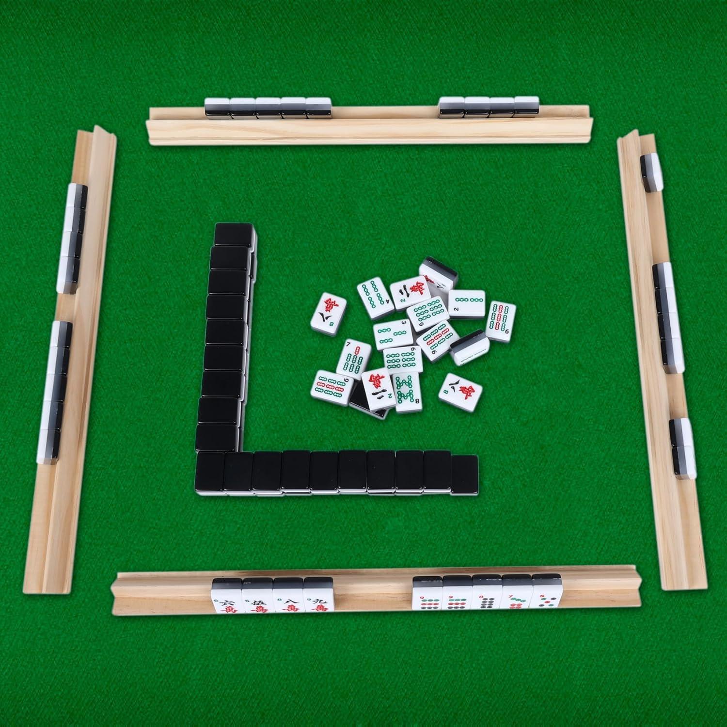 Set de 4 Soportes de Madera para Mahjong GOTHINK 38.1x3.05 cm