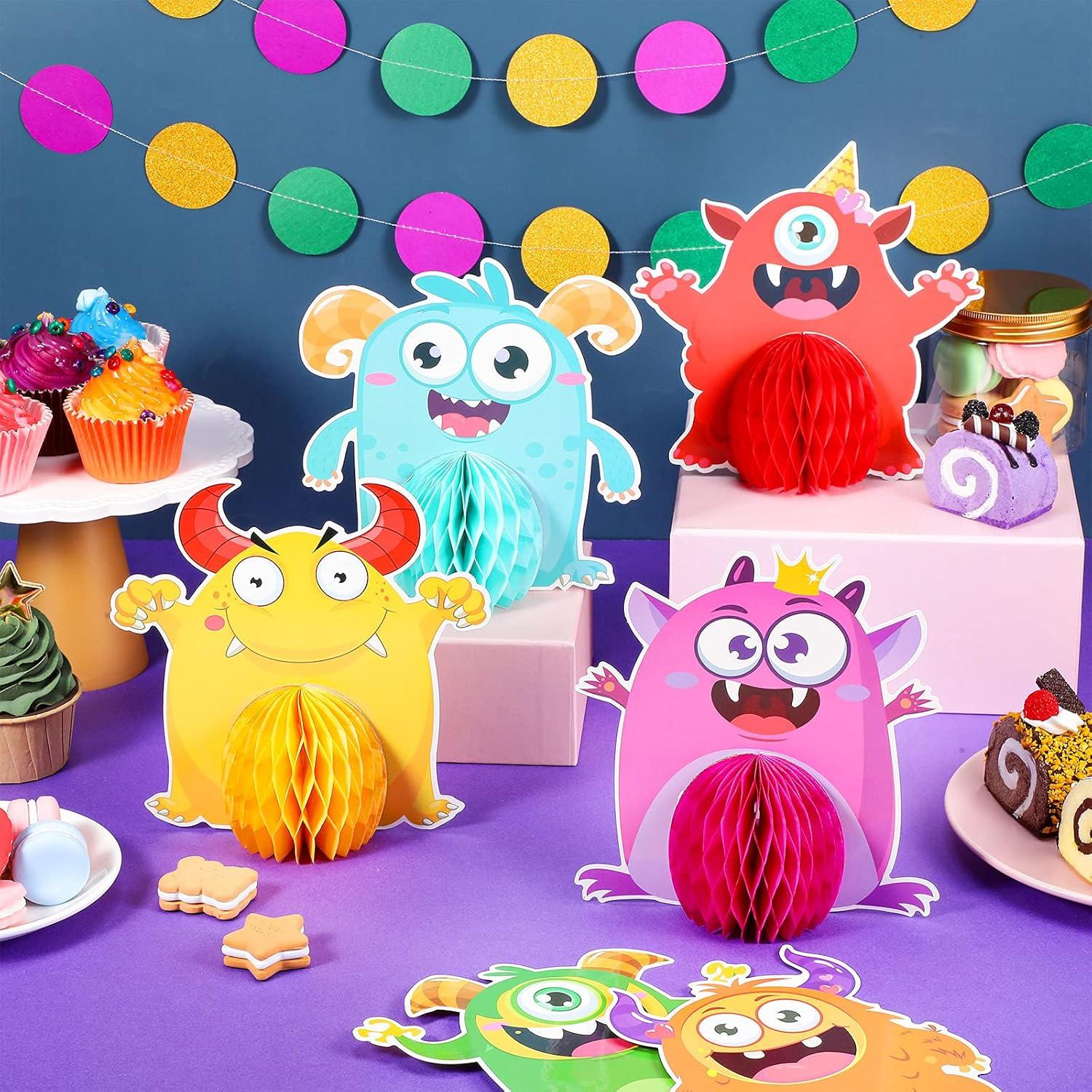 9 Centros de Mesa de Monstruo Pequeño Outus - Decoración Fiesta