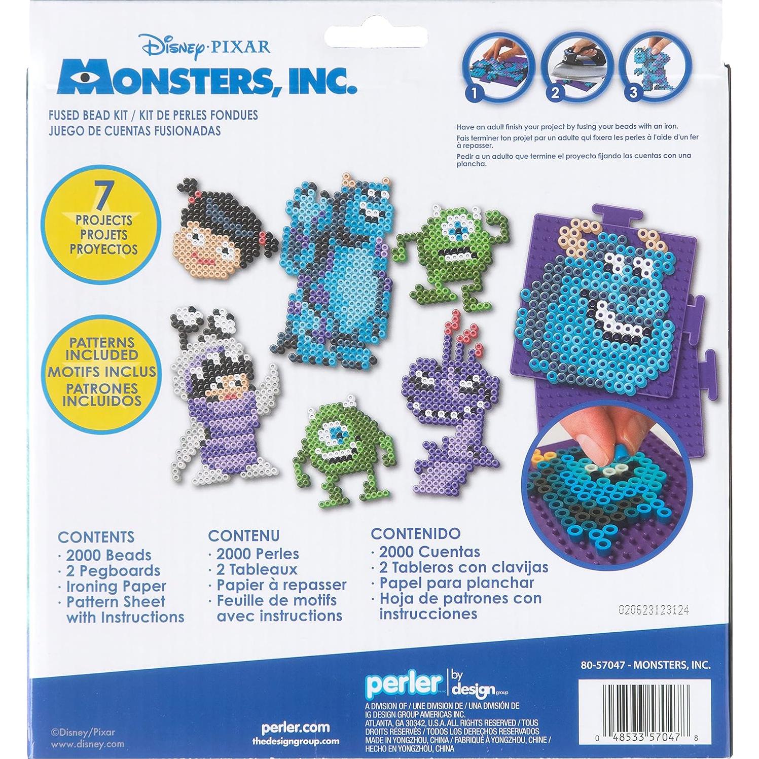 Kit de Cuentas de Fusión Perler Disney Pixar Monsters Inc 2000 Piezas