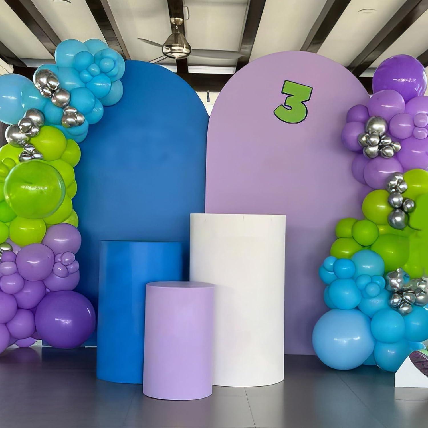 Juego de Globos Morados Verdes Azules 12" Paready