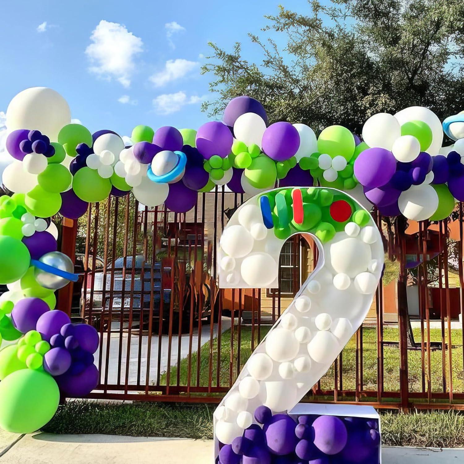 Juego de Globos Morados Verdes Azules 12" Paready