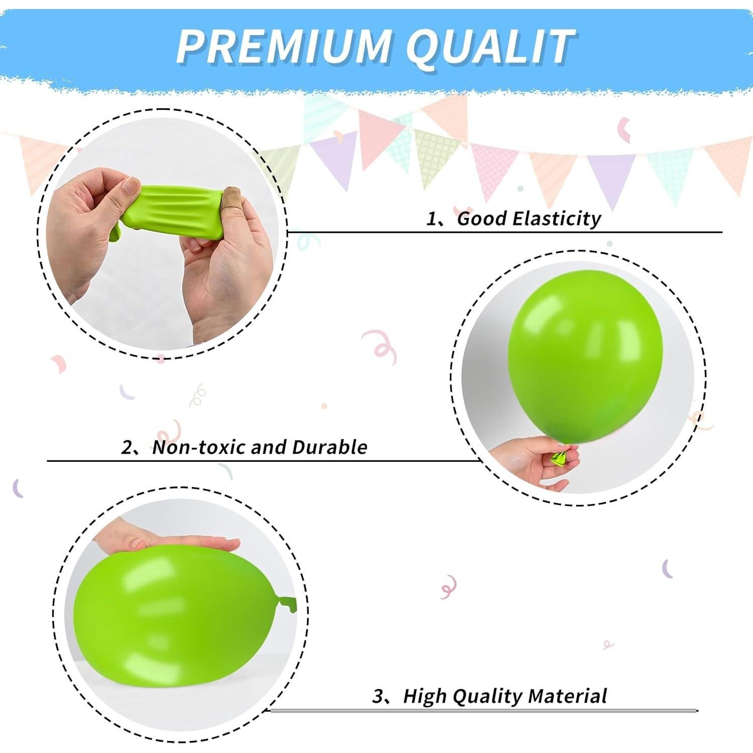 Juego de Globos Morados Verdes Azules 12" Paready