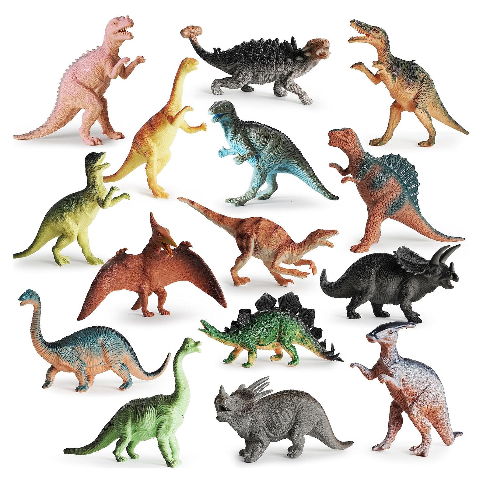 Paquete de 15 Dinosaurios de Juguete Boley - 18 cm