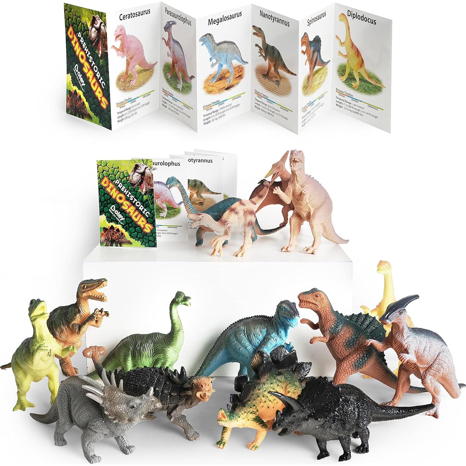 Paquete de 15 Dinosaurios de Juguete Boley - 18 cm