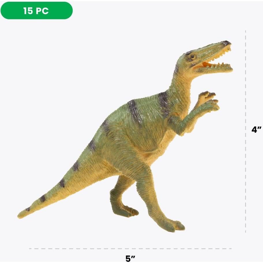 Paquete de 15 Dinosaurios de Juguete Boley - 18 cm
