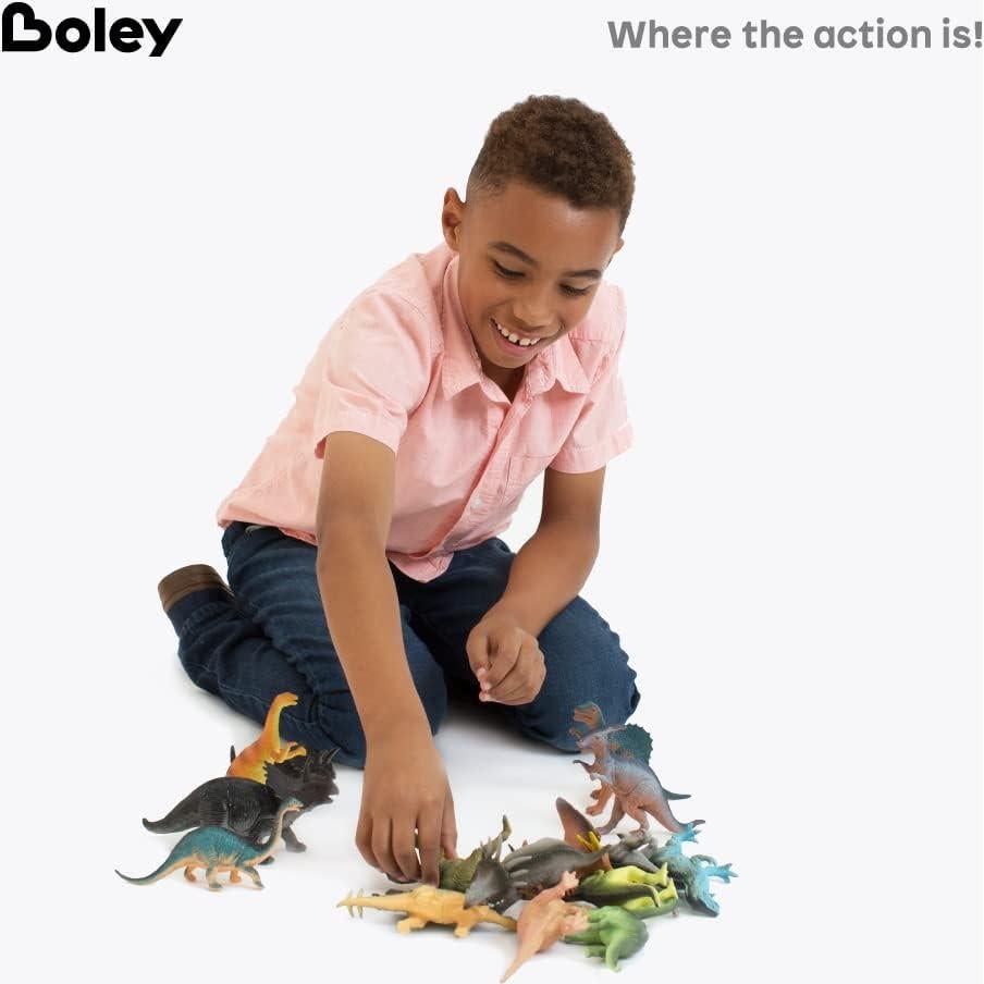 Paquete de 15 Dinosaurios de Juguete Boley - 18 cm