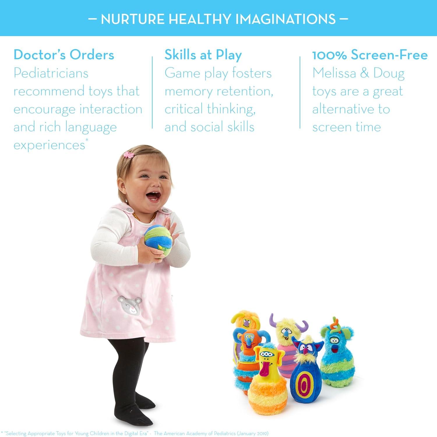 Set de Bolos de Monstruo Peludo Melissa & Doug - 8 Piezas