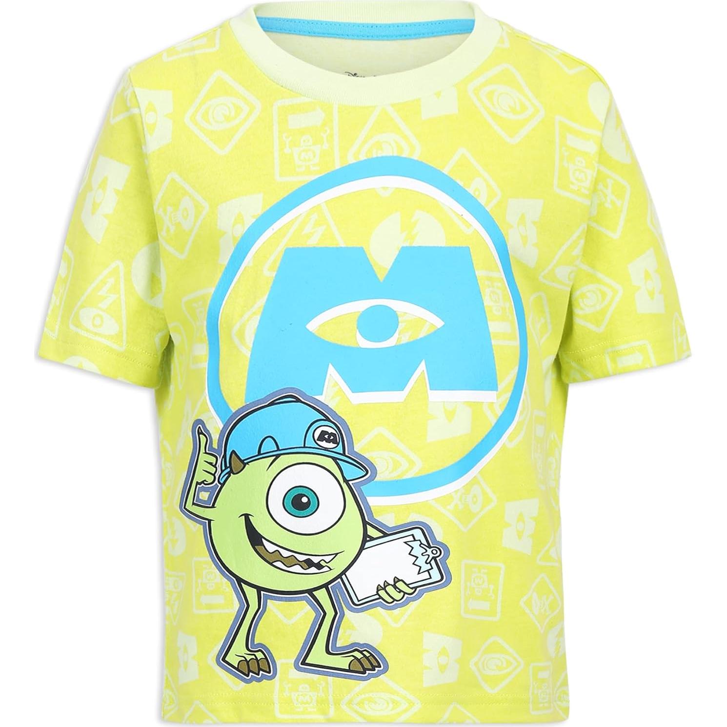 Camisetas Disney Monsters Inc 3 Piezas Niños 2T a 7
