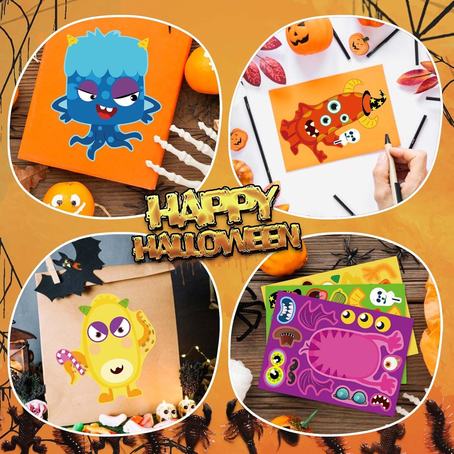 Pegatinas de Monstruo Halloween DUJAA 48 Piezas Brillantes