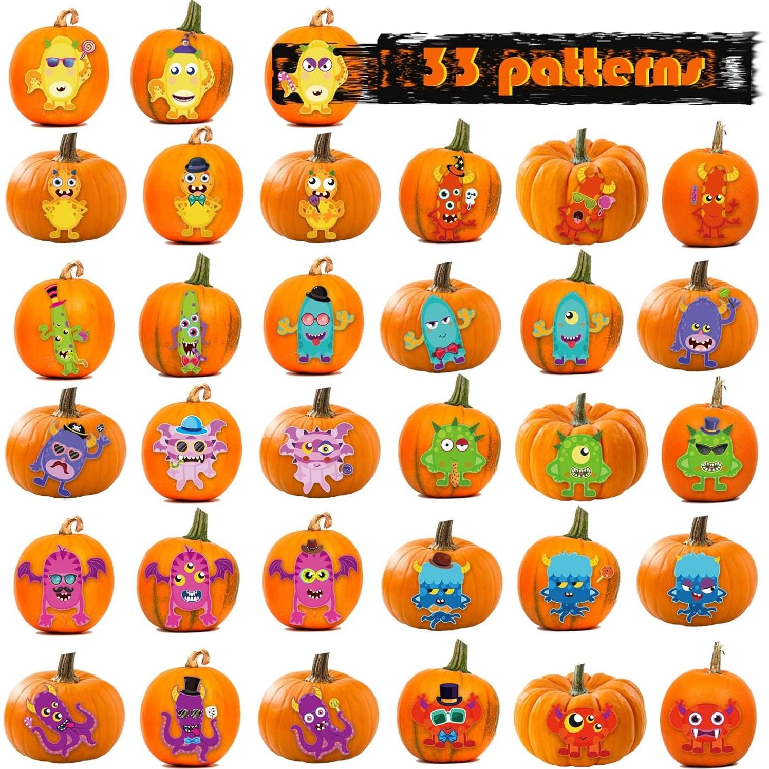 Pegatinas de Monstruo Halloween DUJAA 48 Piezas Brillantes
