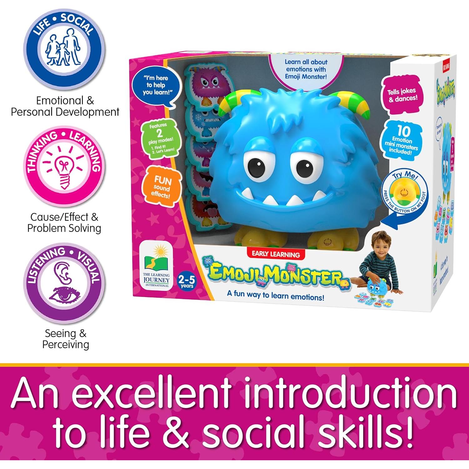 Monstruo Emoji - Juguete Educativo para Niños 2 a 5 Años