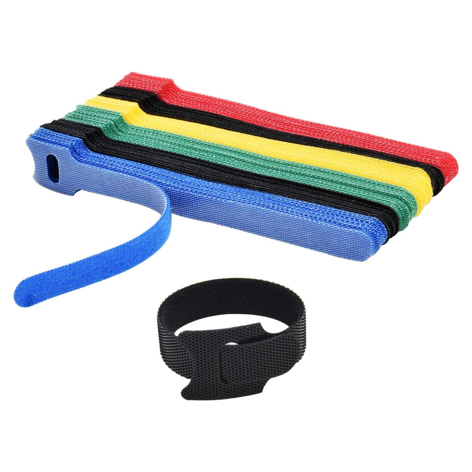 Bridas de Cable Reutilizables Hmrope 60PCS 15cm Microfibra