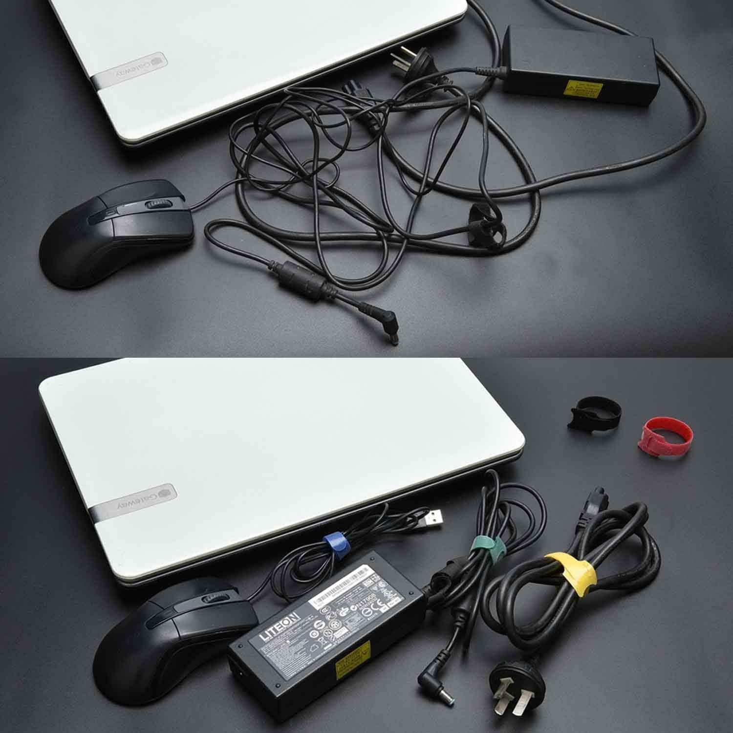 Bridas de Cable Reutilizables Hmrope 60PCS 15cm Microfibra