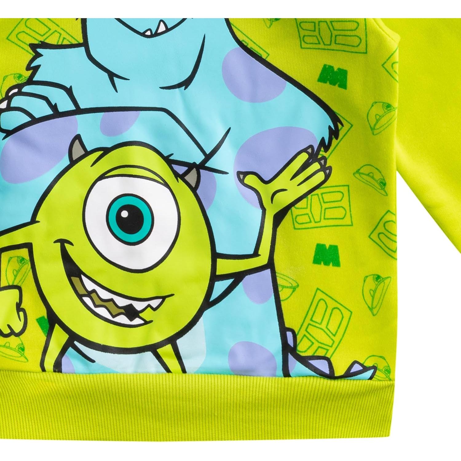Sudadera con Capucha Disney Monsters Inc Verde 2T Mike y Sully
