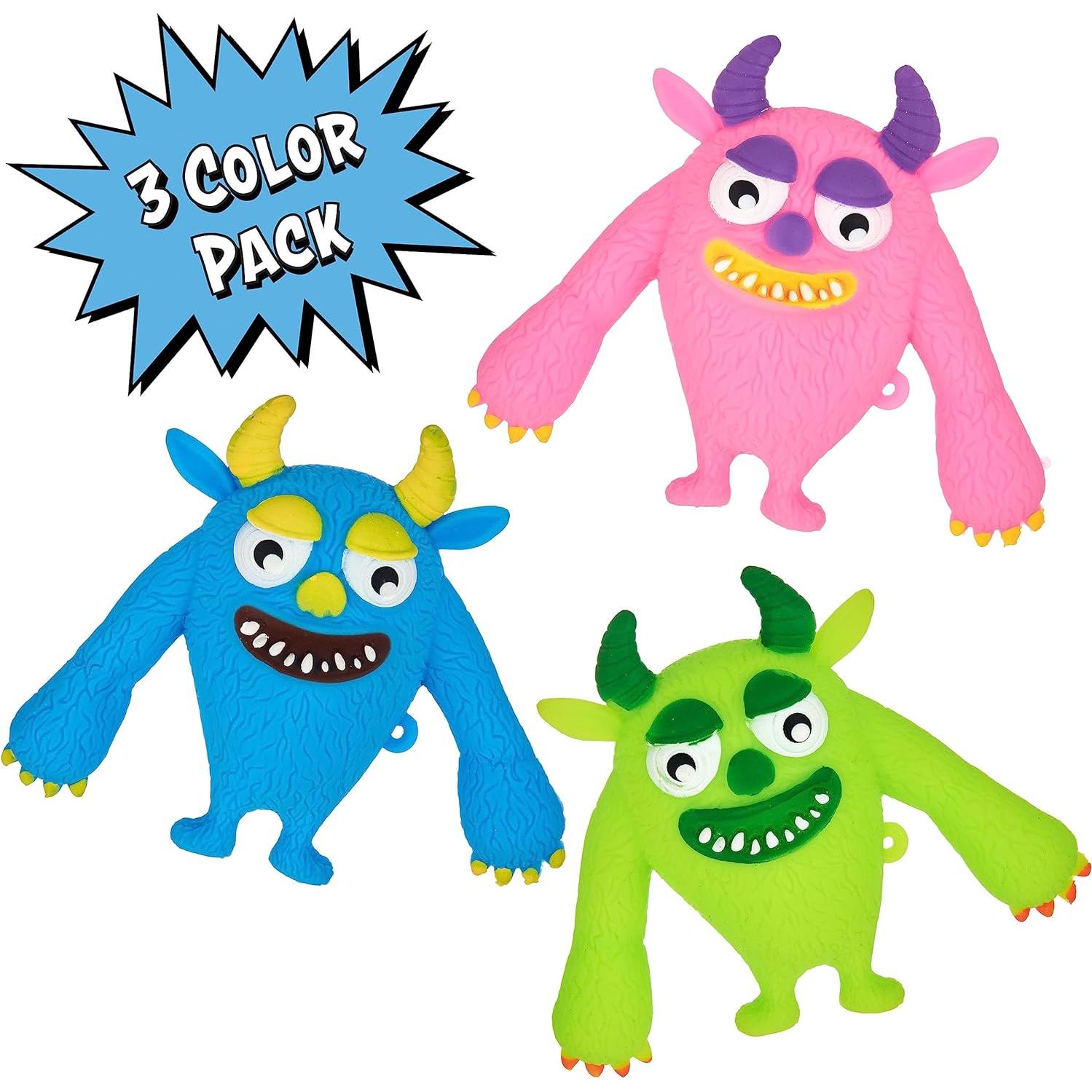 Juguetes Antiestrés Monstruo Squishy 3 Piezas Almar