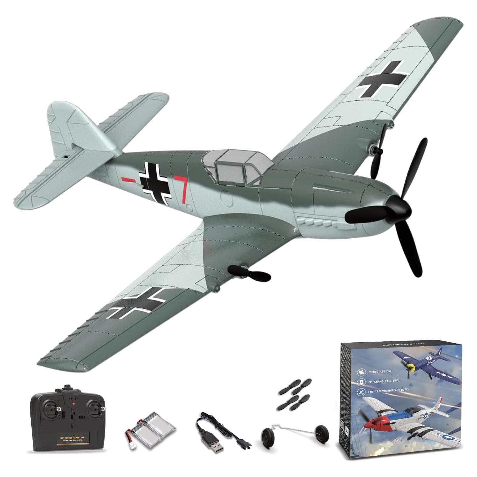 Avián RC ANBURI BF-109 3 Canales 2.4GHz Estabilizador