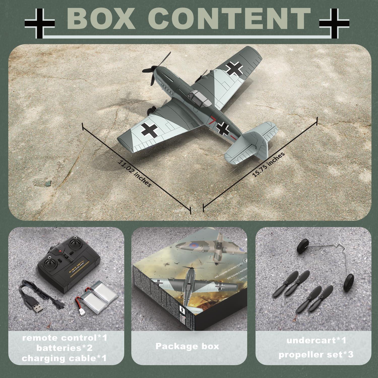 Avián RC ANBURI BF-109 3 Canales 2.4GHz Estabilizador