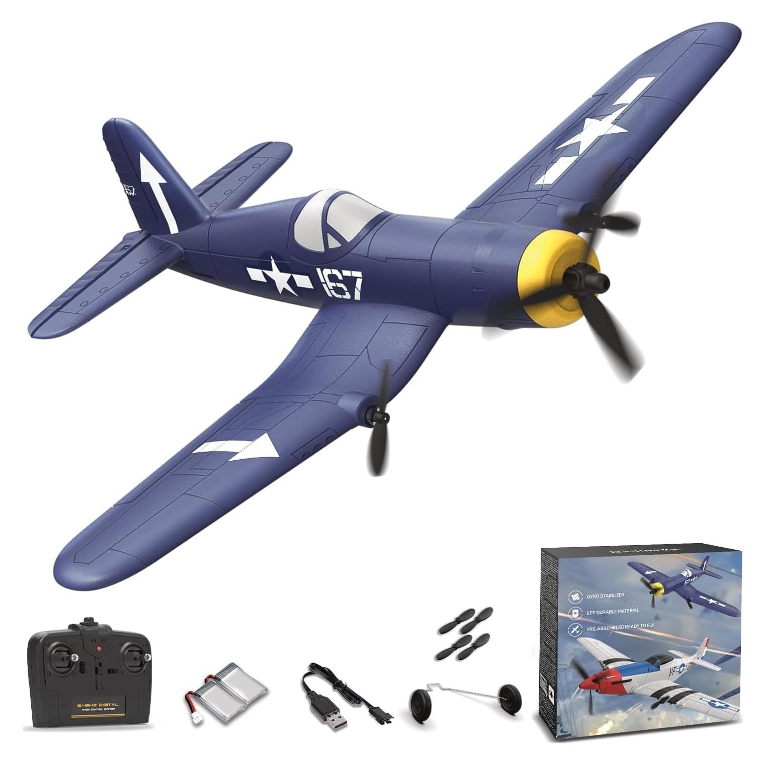 Avián RC ANBURI F4U 2 Baterías 3 Canales 2.4GHz