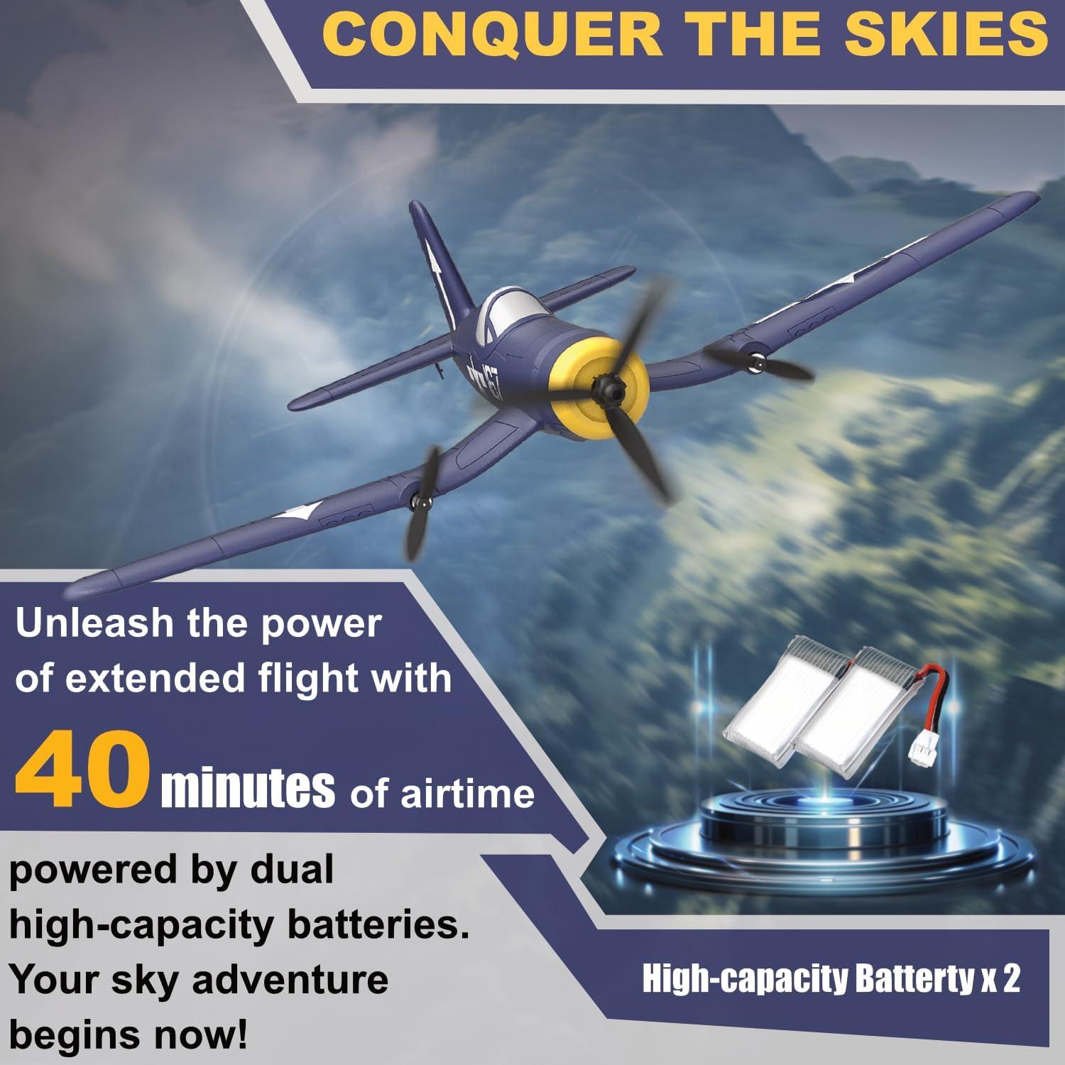 Avián RC ANBURI F4U 2 Baterías 3 Canales 2.4GHz