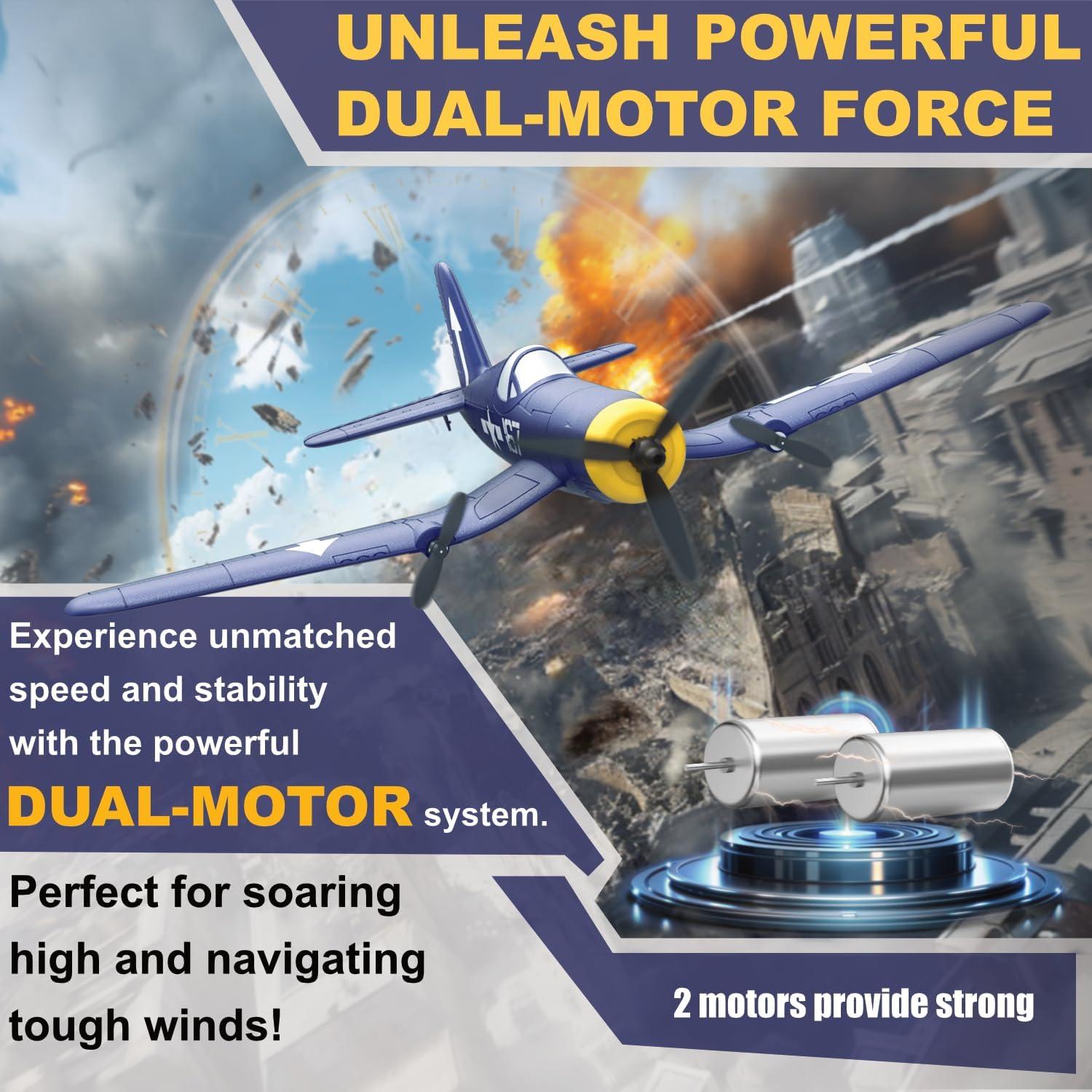 Avián RC ANBURI F4U 2 Baterías 3 Canales 2.4GHz