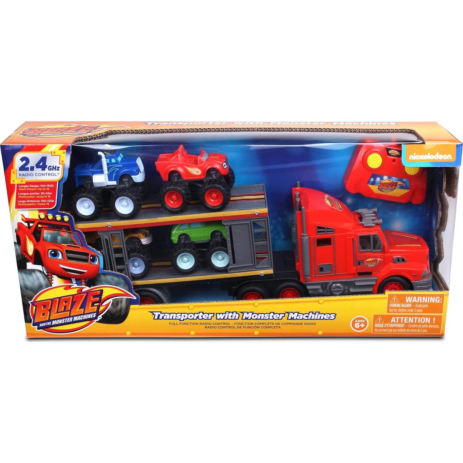 Transportador RC Blaze y Las Máquinas Monstruo NKOK - 4 Vehículos