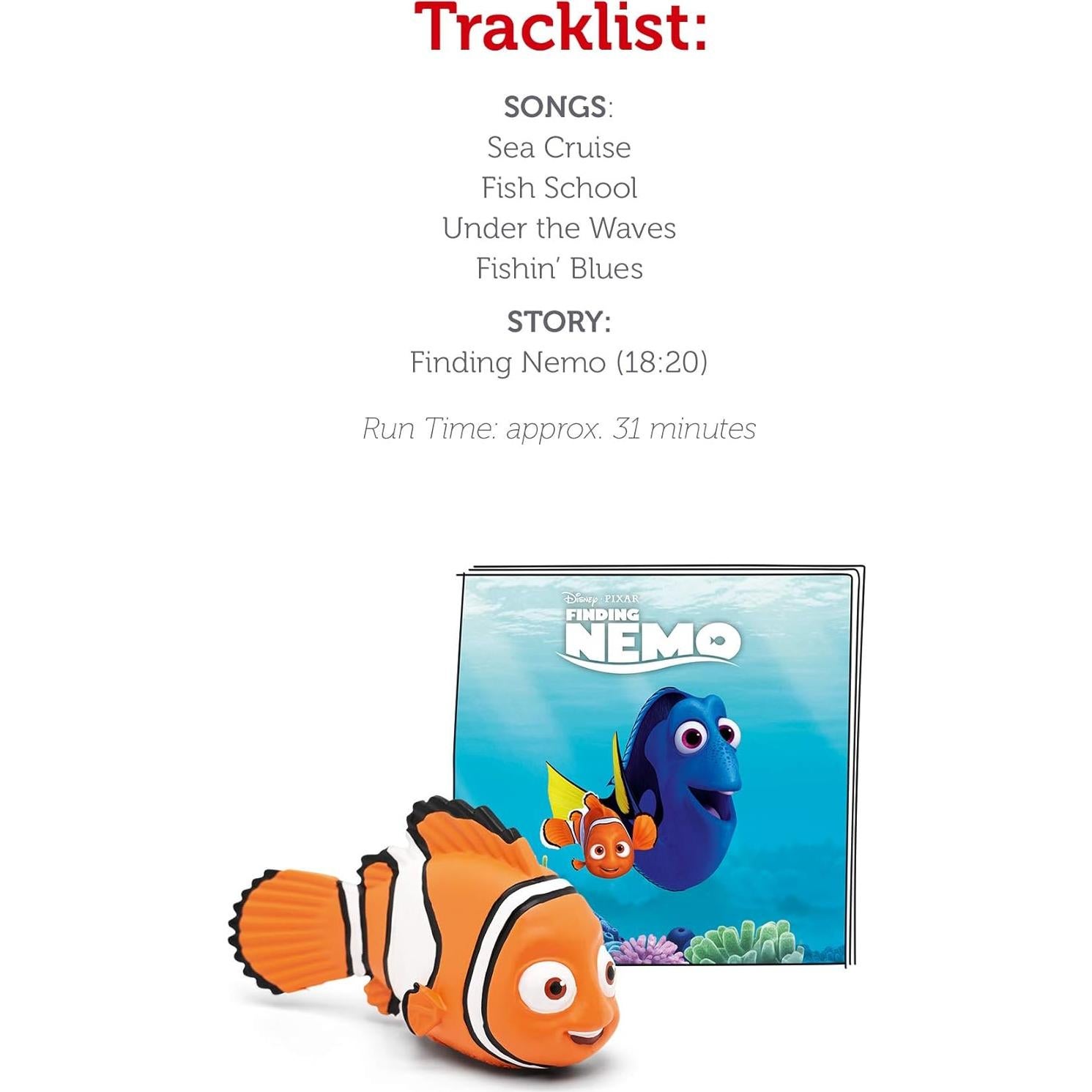 Figurita de audio Tonies Nemo Disney 31 min canciones y cuentos