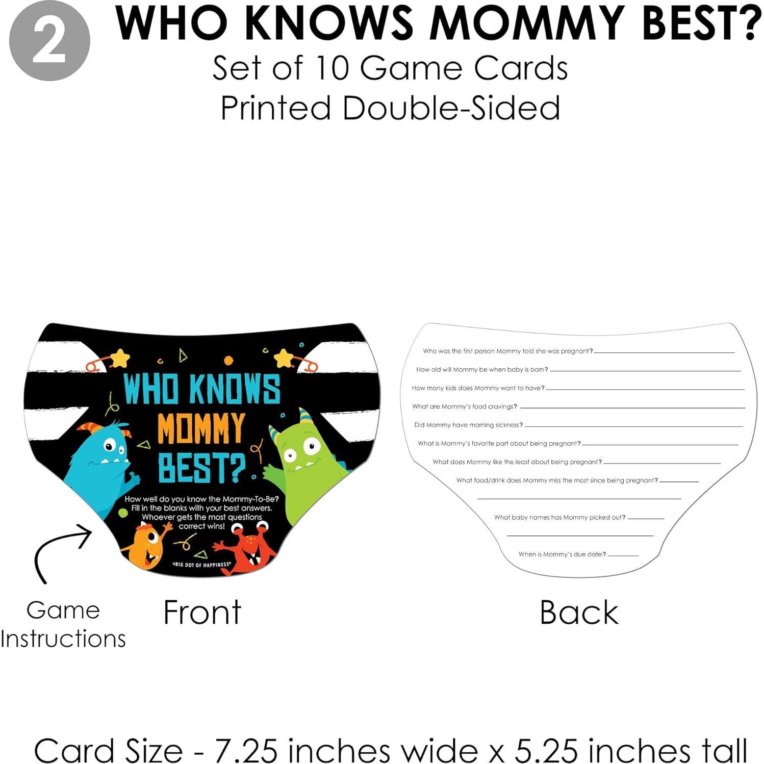 Paquete Gamerific Fiesta de Monstruos - 4 Juegos Baby Shower