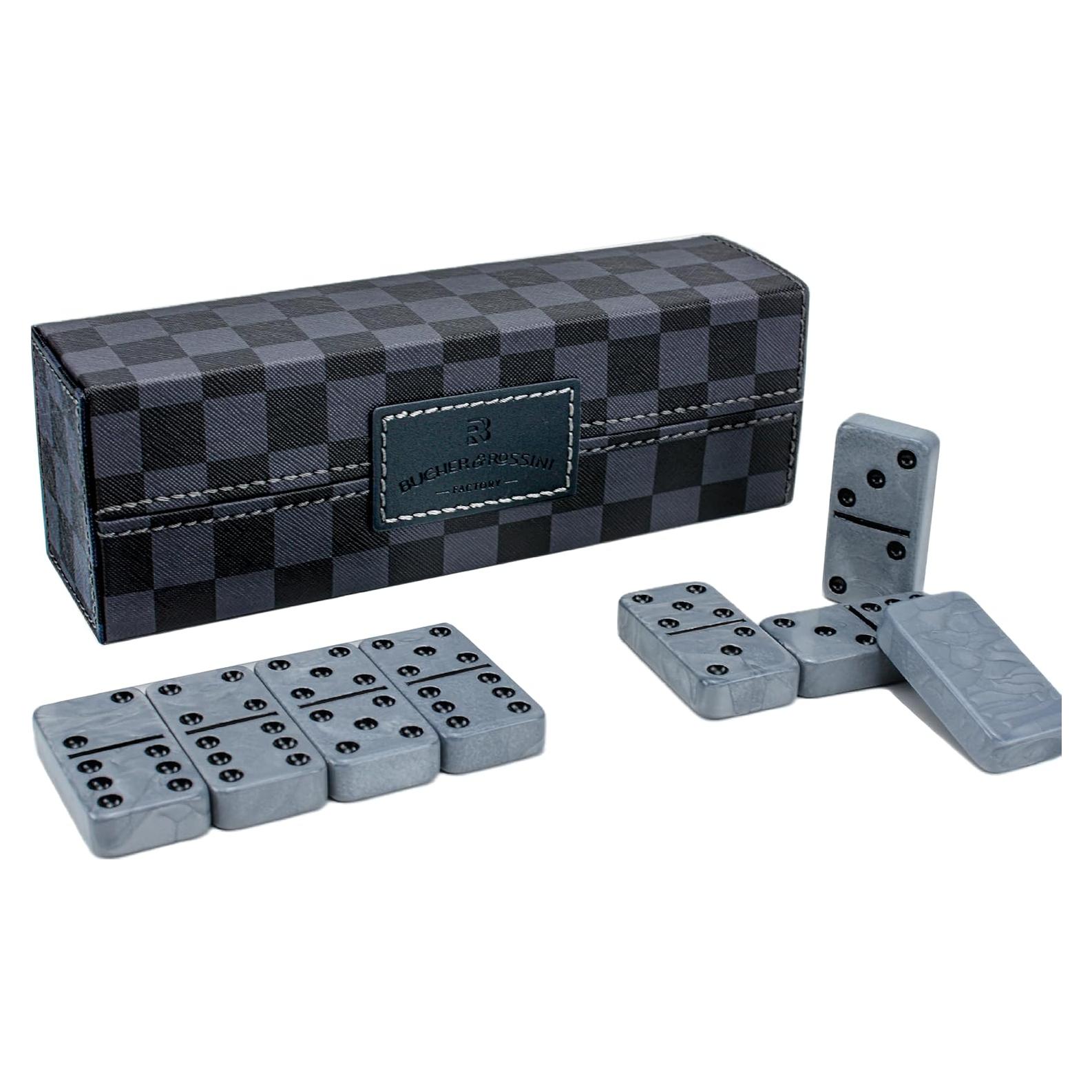 Juego de Dominó Doble Seis Vovotuzzi 28 Piezas Gris