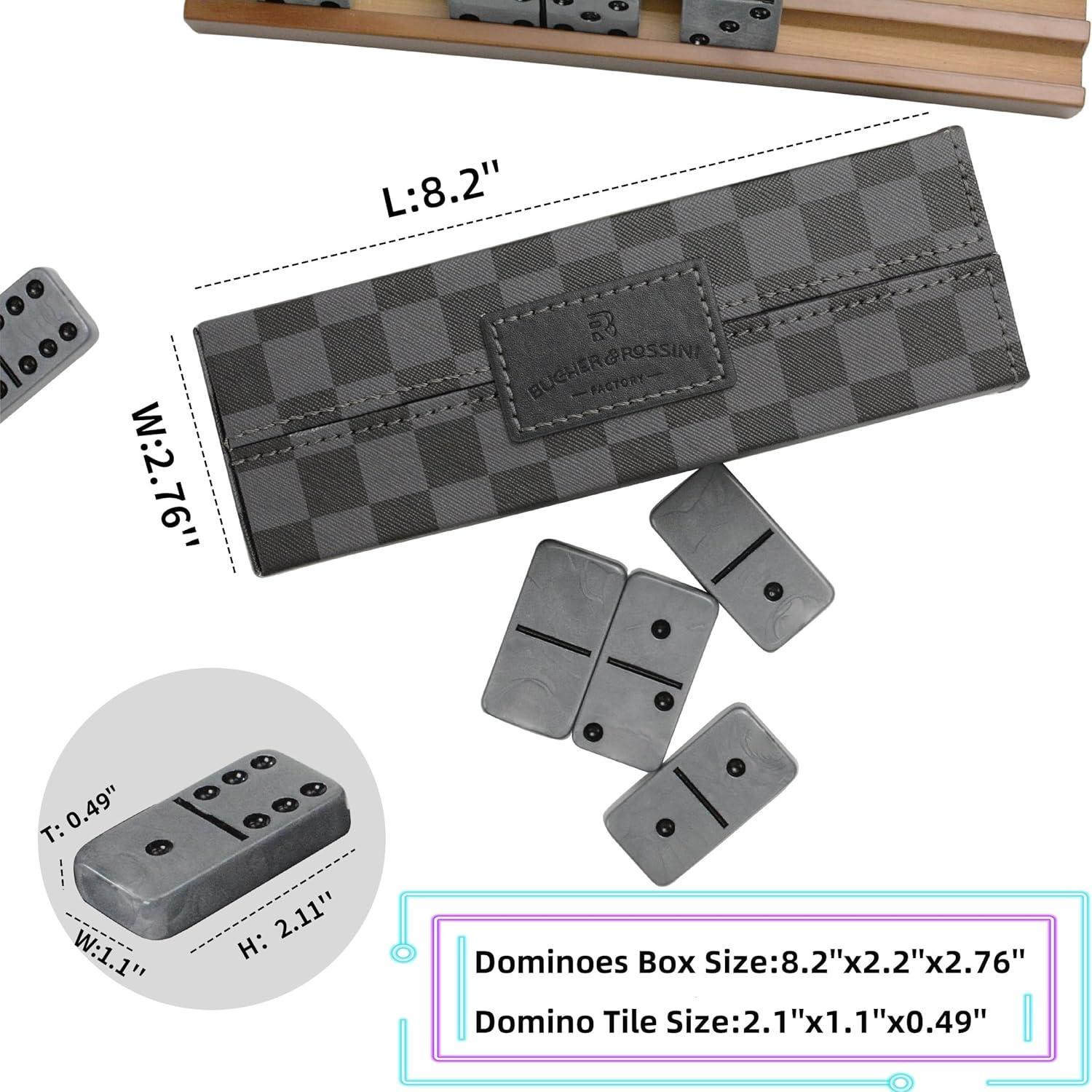 Juego de Dominó Doble Seis Vovotuzzi 28 Piezas Gris