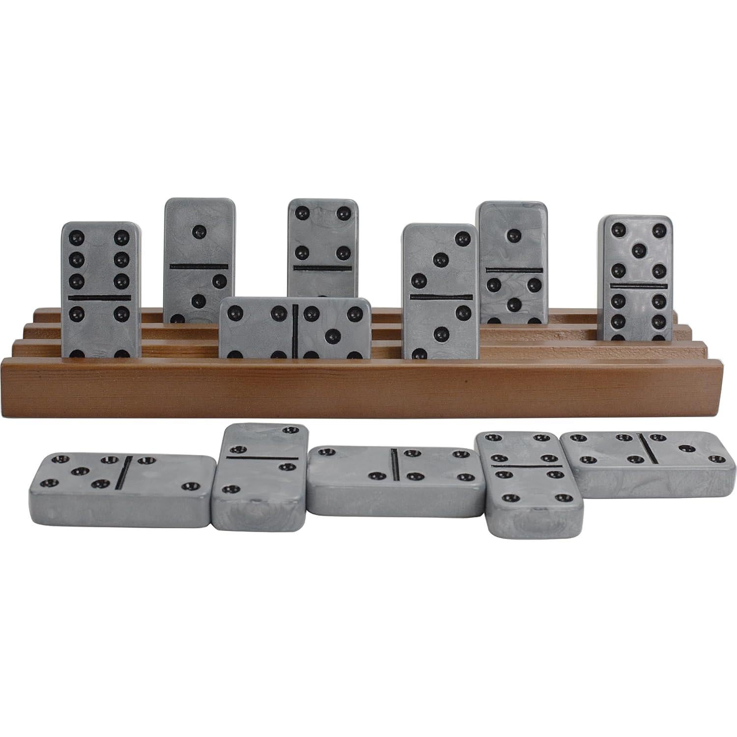 Juego de Dominó Doble Seis Vovotuzzi 28 Piezas Gris