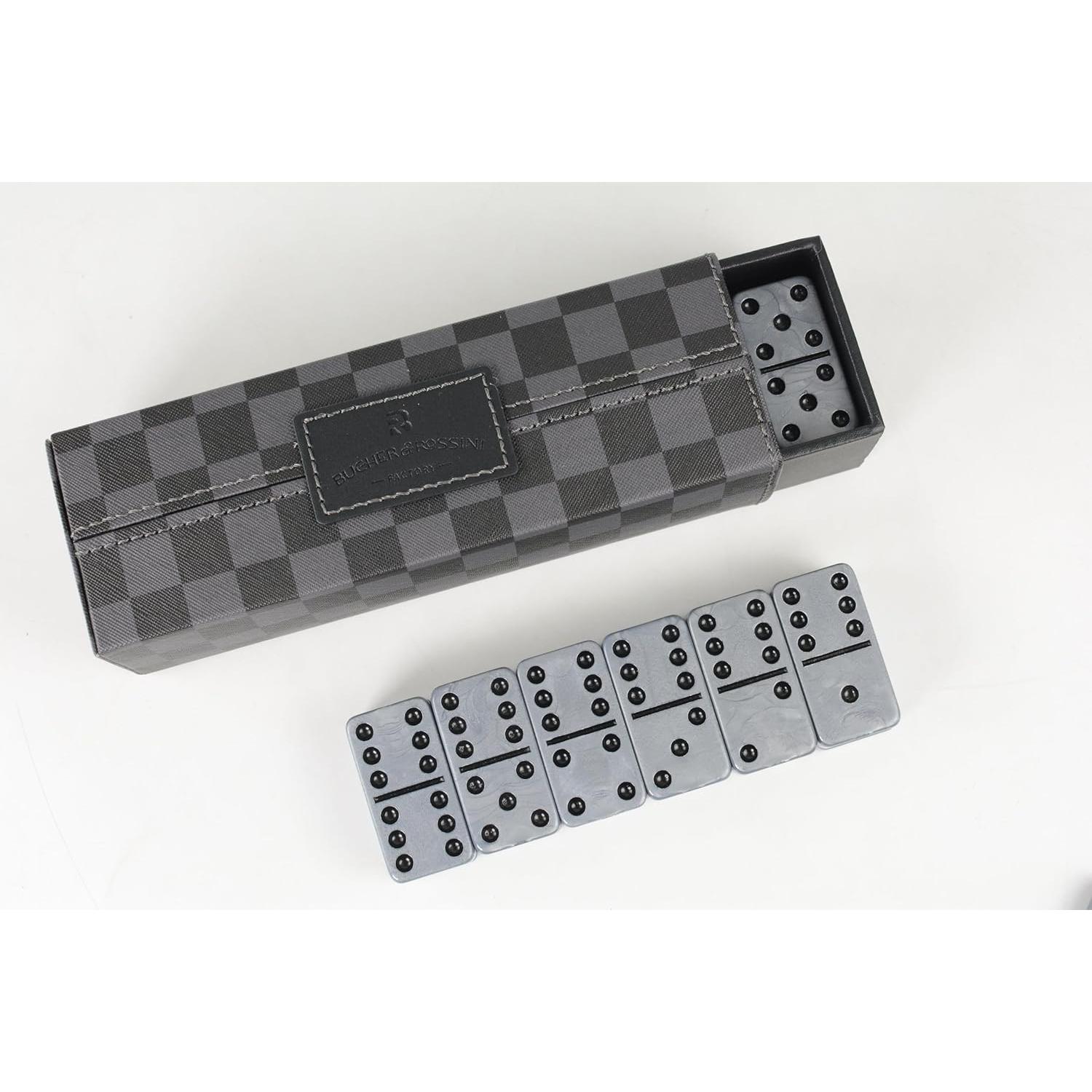 Juego de Dominó Doble Seis Vovotuzzi 28 Piezas Gris