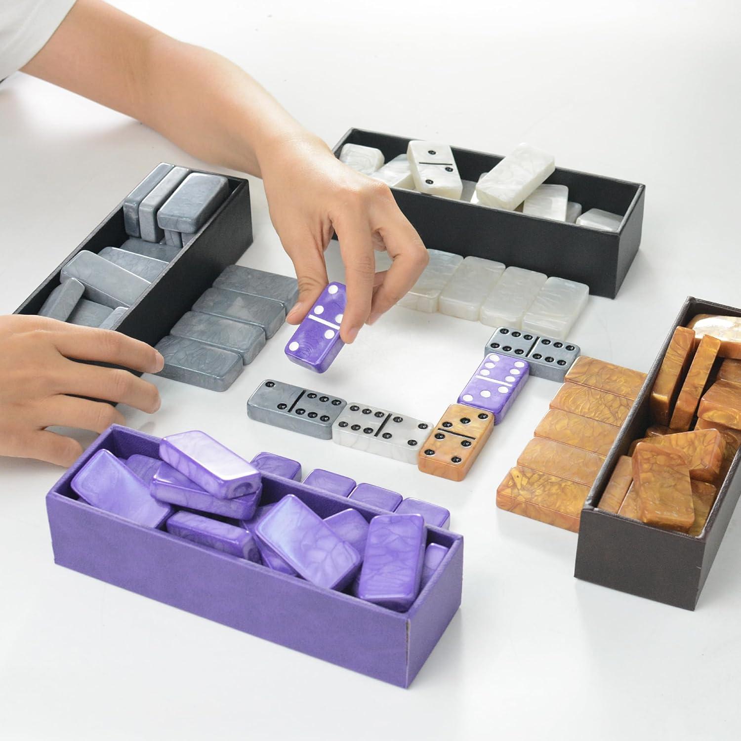 Juego de Dominó Doble Seis Vovotuzzi 28 Piezas Gris